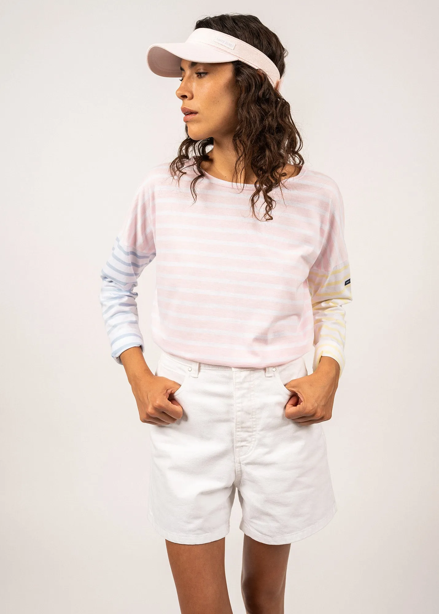 Casquette visire en coton - esprit tennis (ROSE)