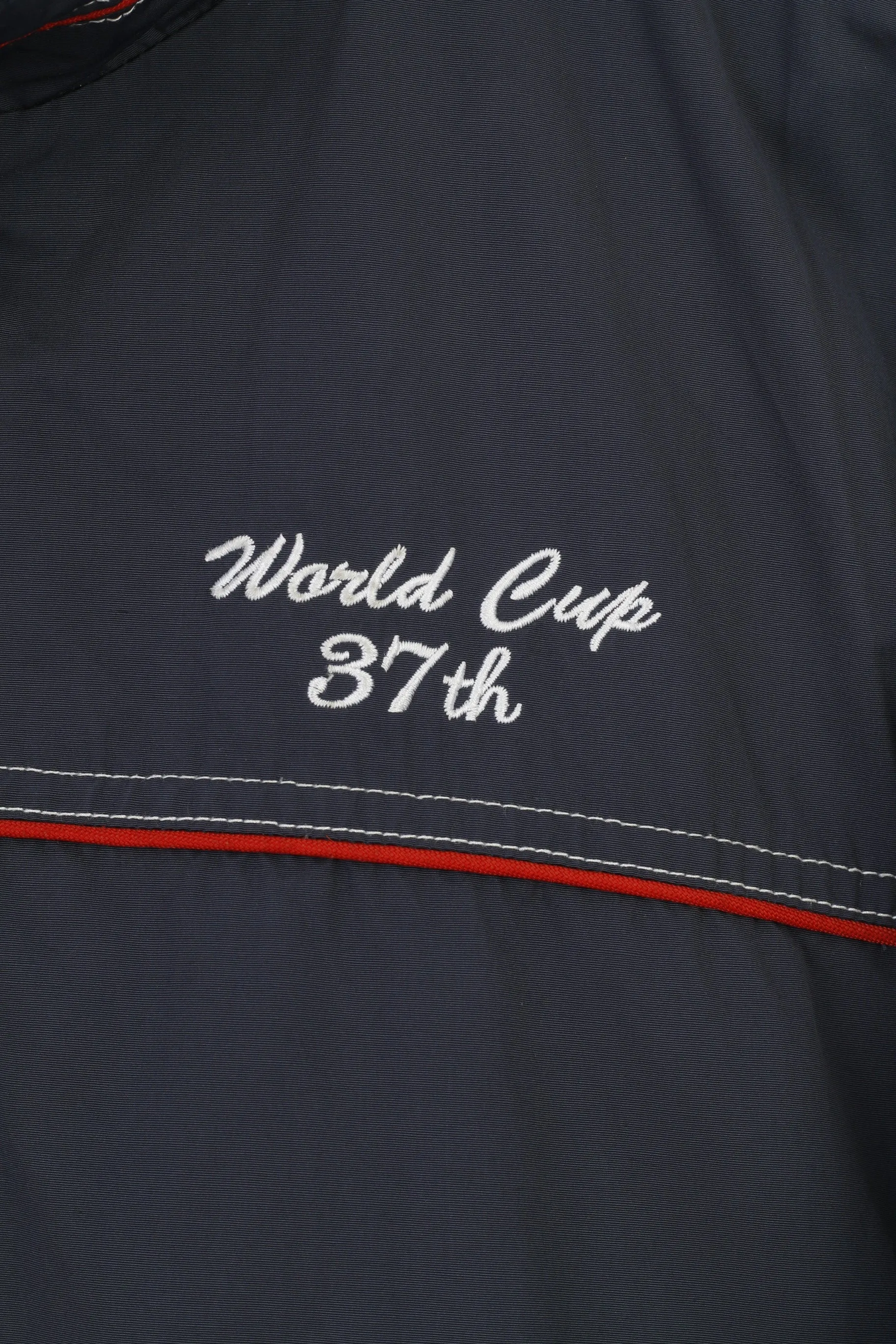 Christian Berg Men 40 M Jacket Blue Nylon Waterproof Lightweight Sailing Cup Full Zipper Vintage Top