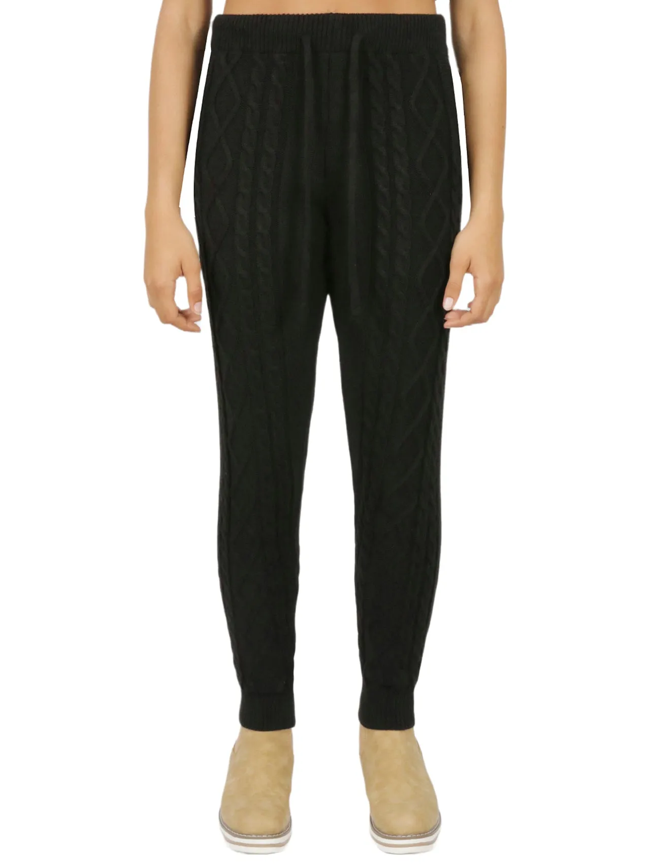 Clearance Price Cozy Cable Knit Jogger  Last Few Pieces!