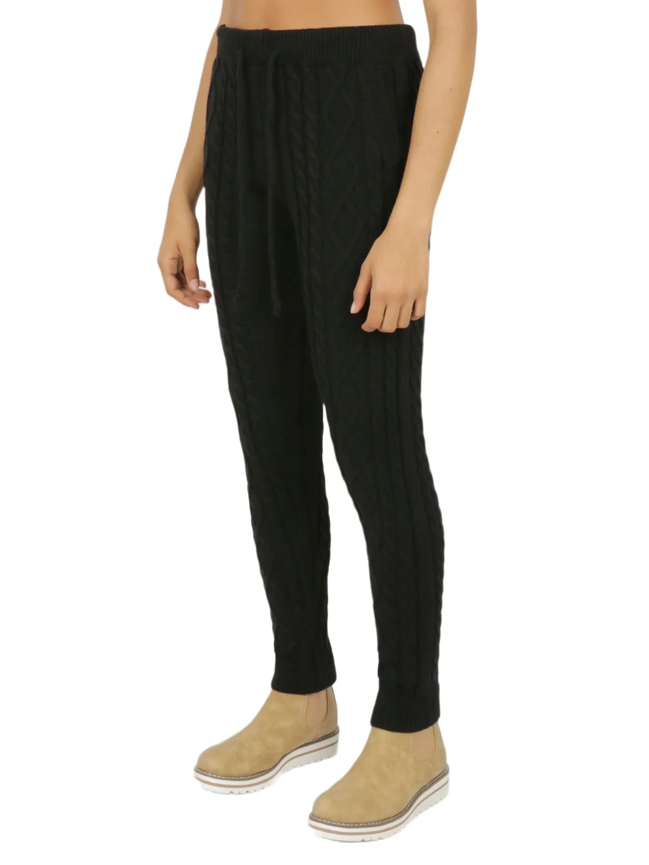 Clearance Price Cozy Cable Knit Jogger  Last Few Pieces!
