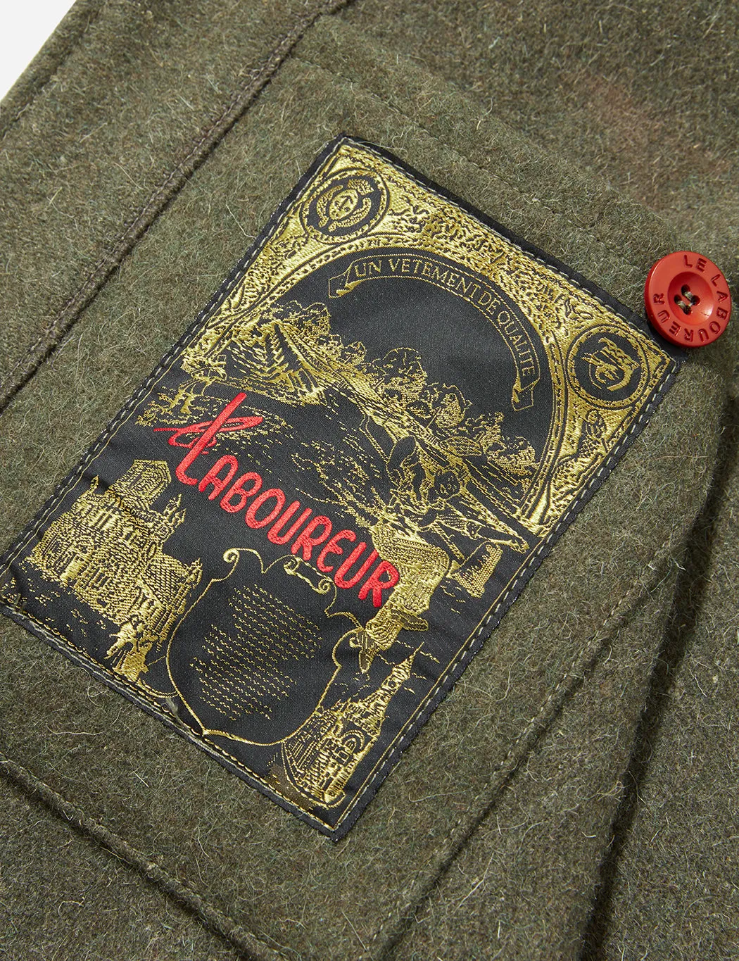 Clearance Price Le Laboureur Wool Work Jacket - Khaki Green  Almost Sold Out!