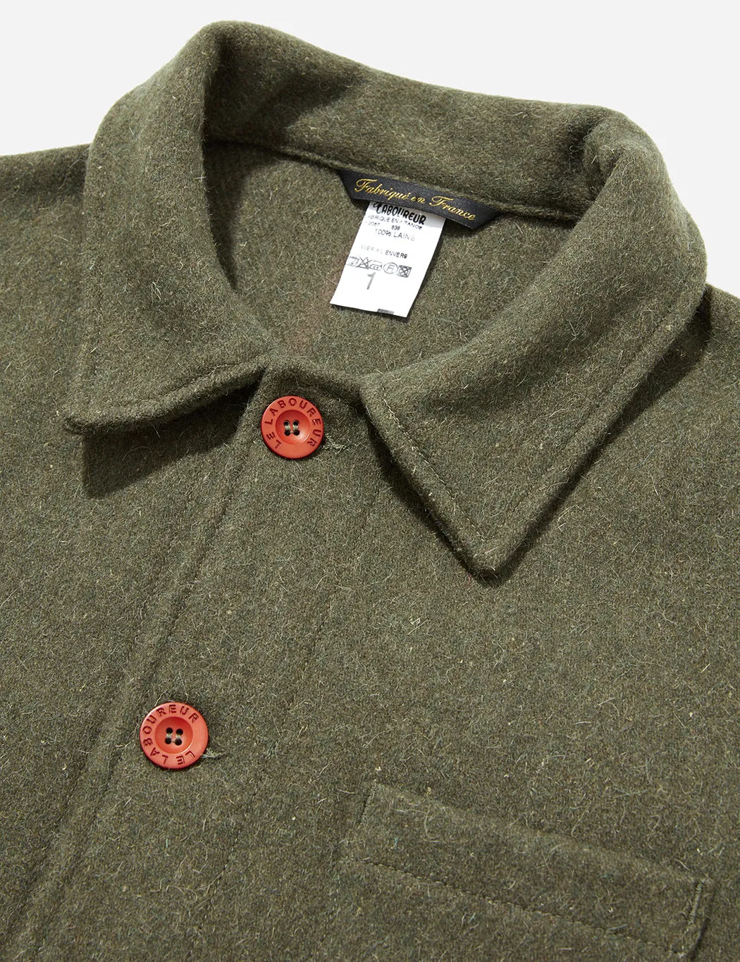 Clearance Price Le Laboureur Wool Work Jacket - Khaki Green  Almost Sold Out!