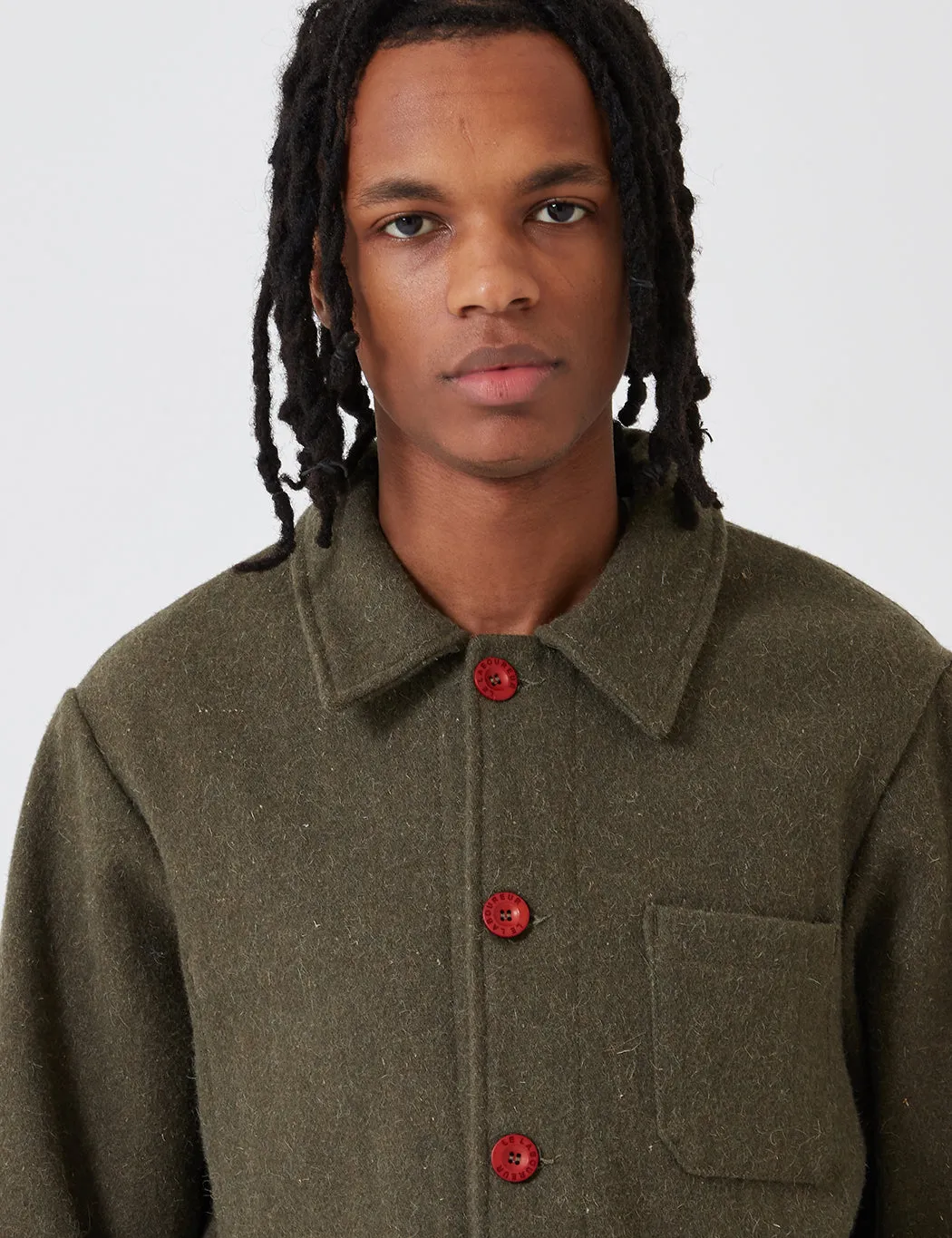 Clearance Price Le Laboureur Wool Work Jacket - Khaki Green  Almost Sold Out!