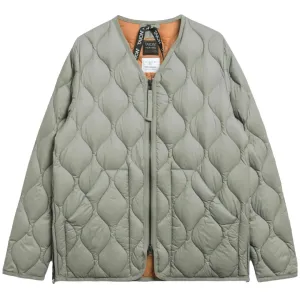 Clearance Price Taion Womens Military V Neck W-Zip Down Jacket Dark Sage Green  Almost Gone!