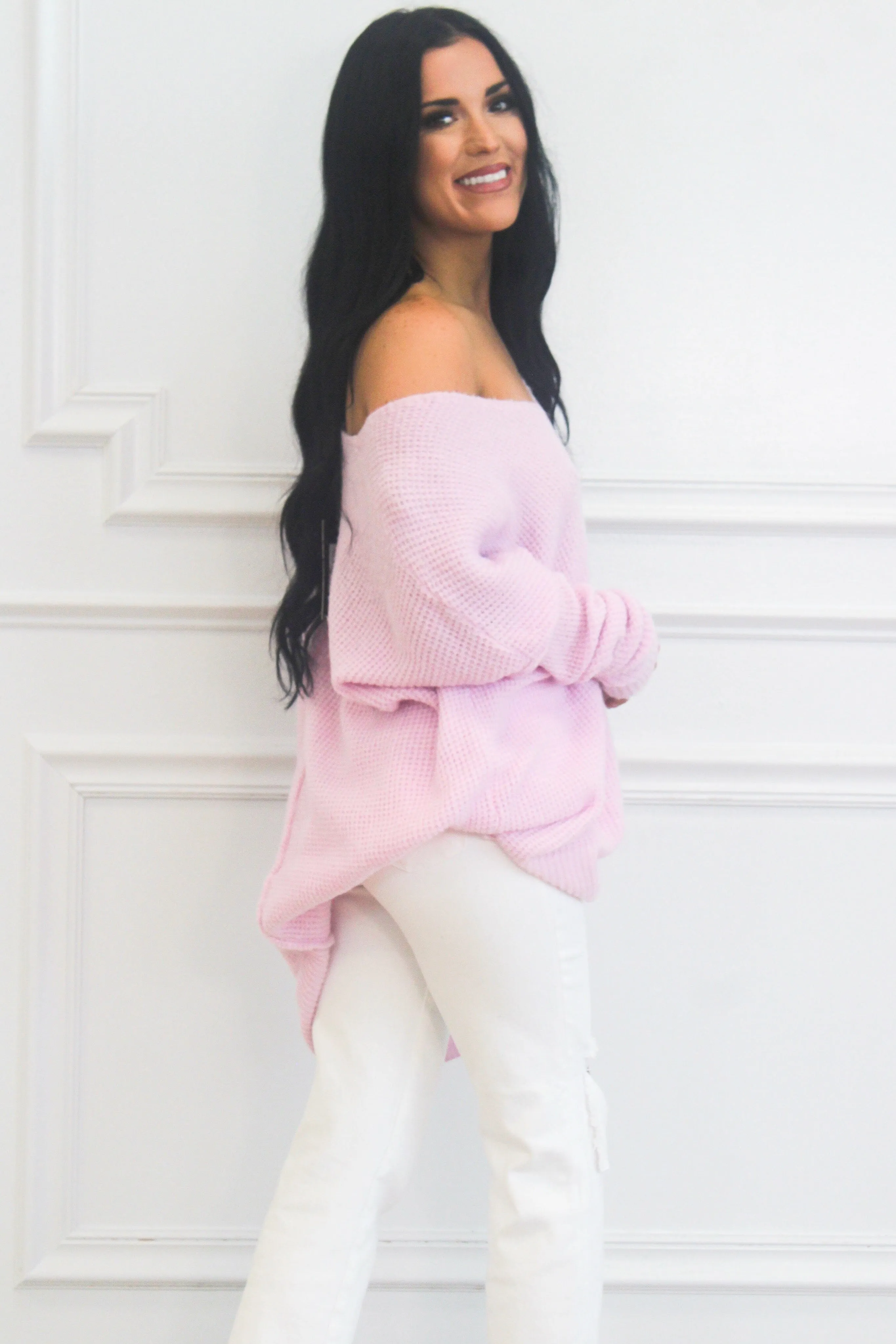 Closet Staple Oversized Lightweight Sweater: Lavender