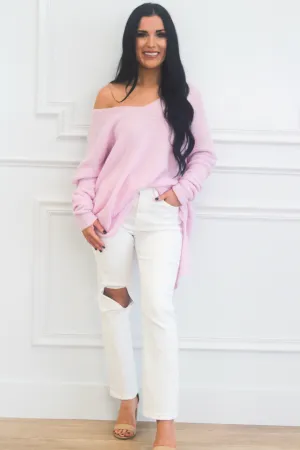 Closet Staple Oversized Lightweight Sweater: Lavender