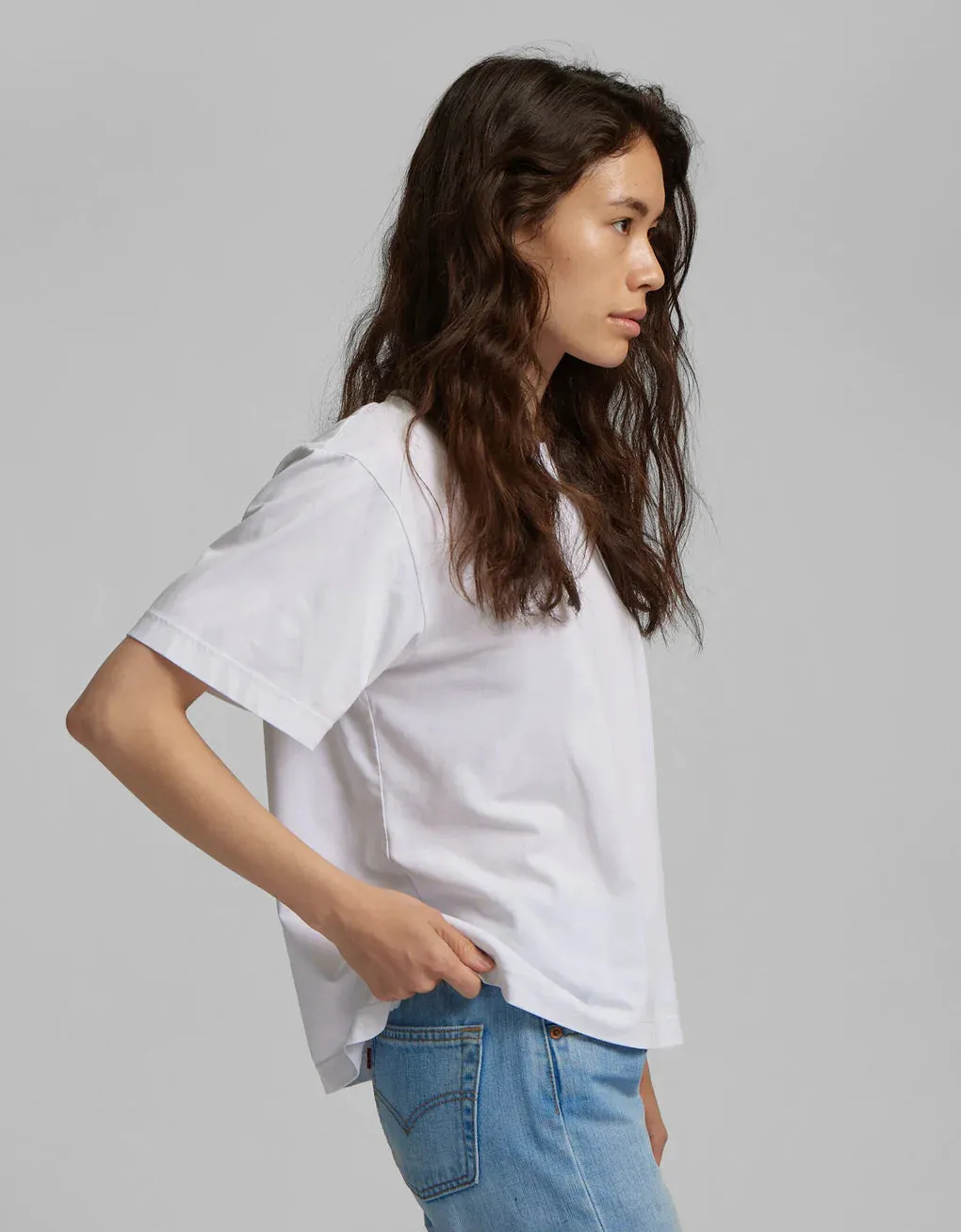 COLORFUL STANDARD - OVERSIZED ORGANIC TEE - SNOW GREY
