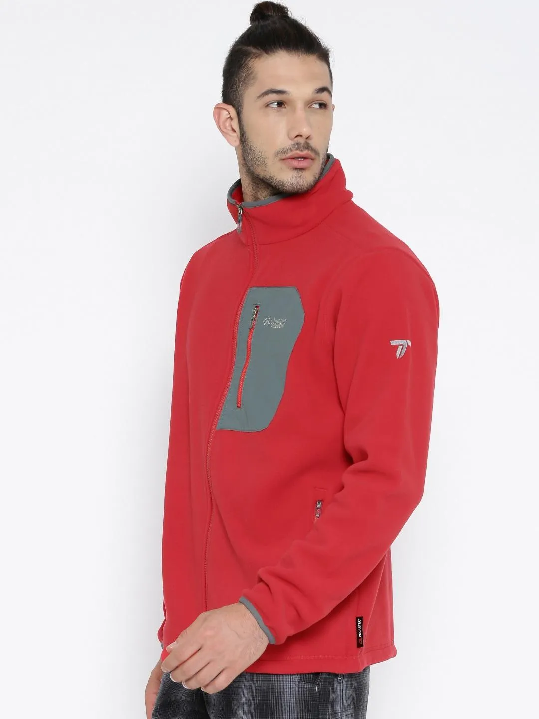 Columbia Men Red Titan Pass 2.0 Fleece Jacket