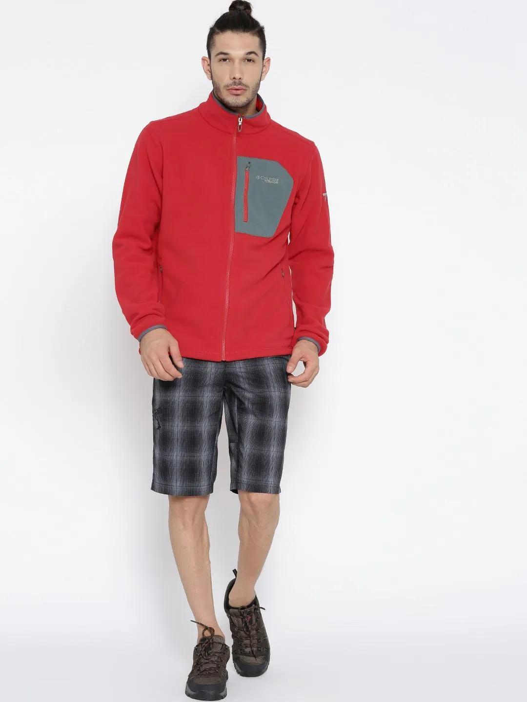 Columbia Men Red Titan Pass 2.0 Fleece Jacket
