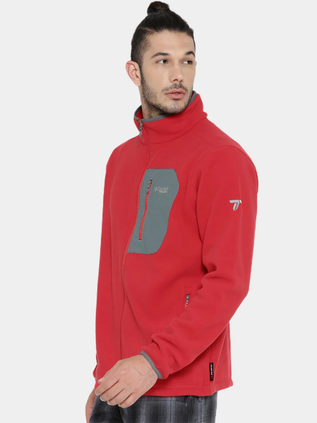 Columbia Men Red Titan Pass 2.0 Fleece Jacket