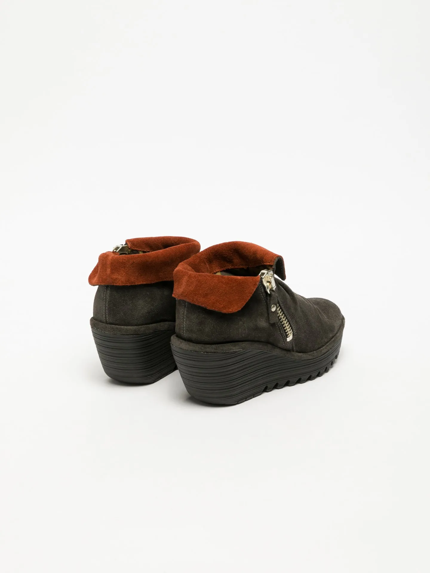 DarkGray Zip Up Ankle Boots