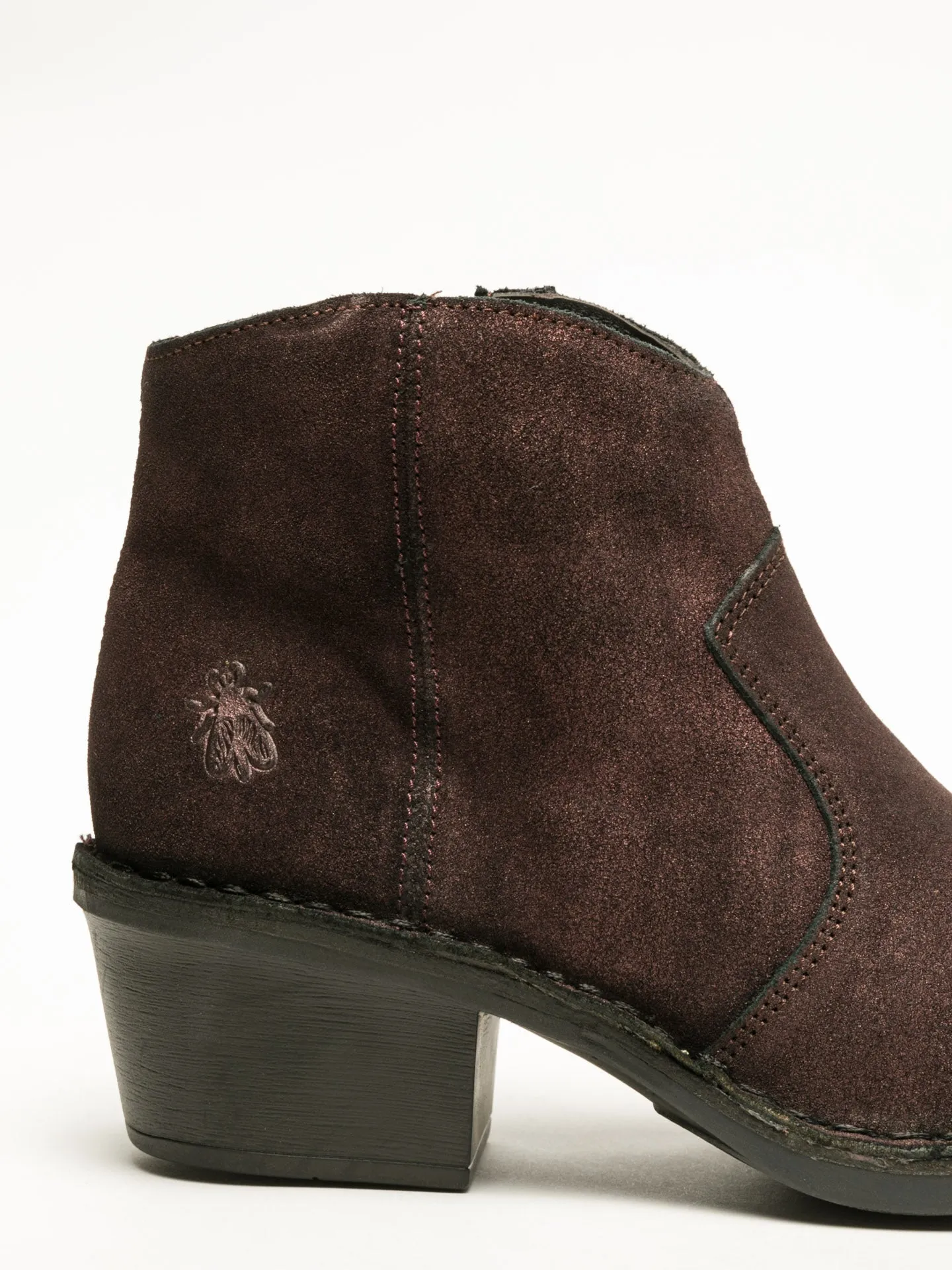 DarkRed Zip Up Ankle Boots