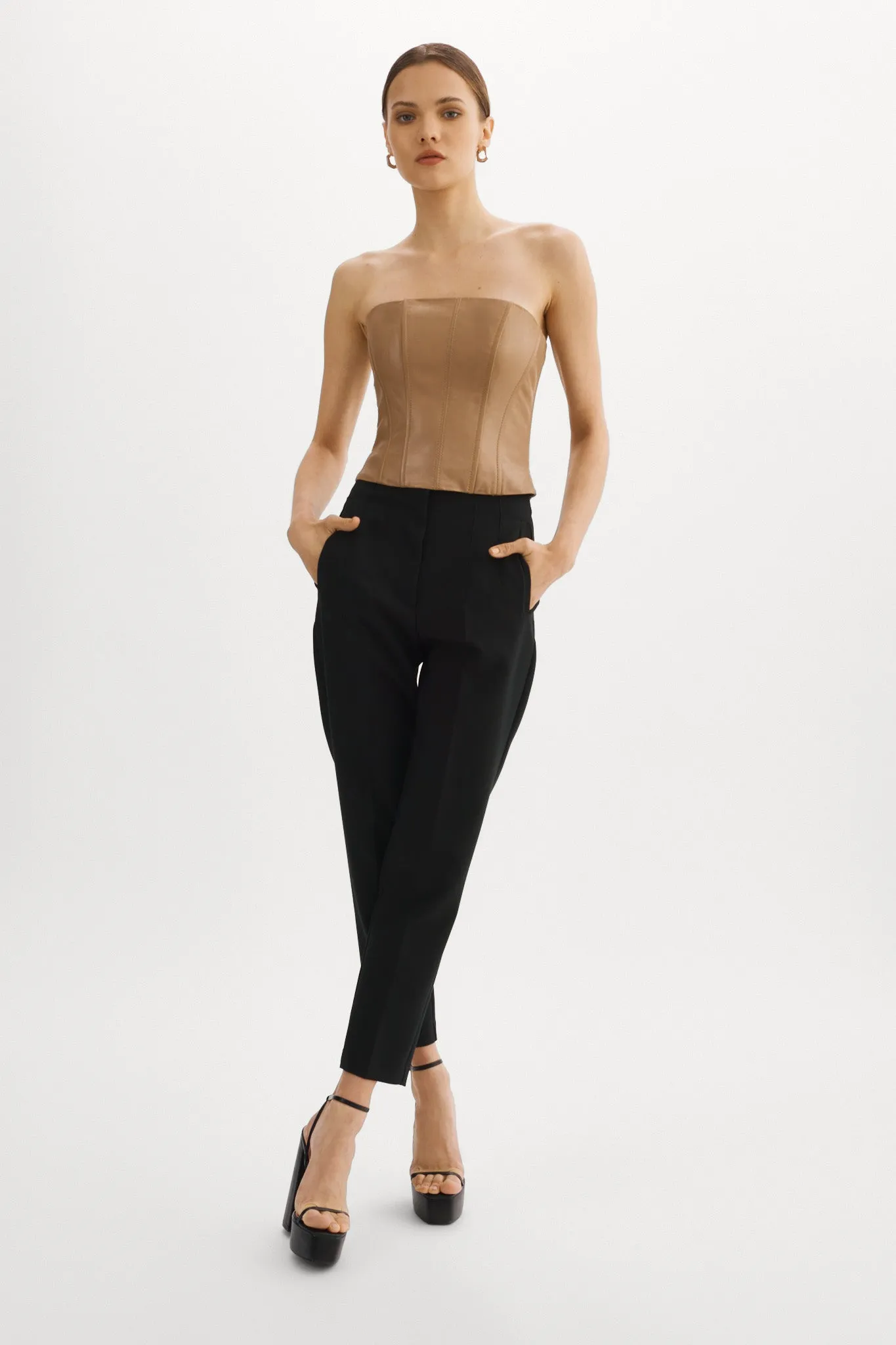 DAVINA | Leather Bustier