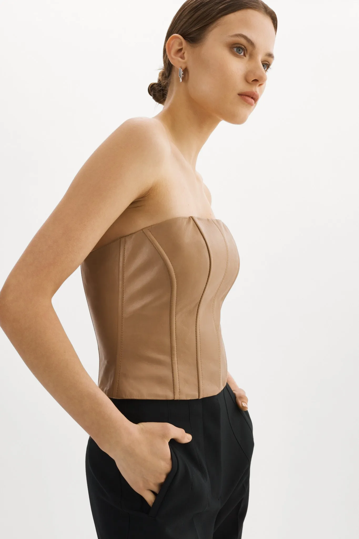DAVINA | Leather Bustier