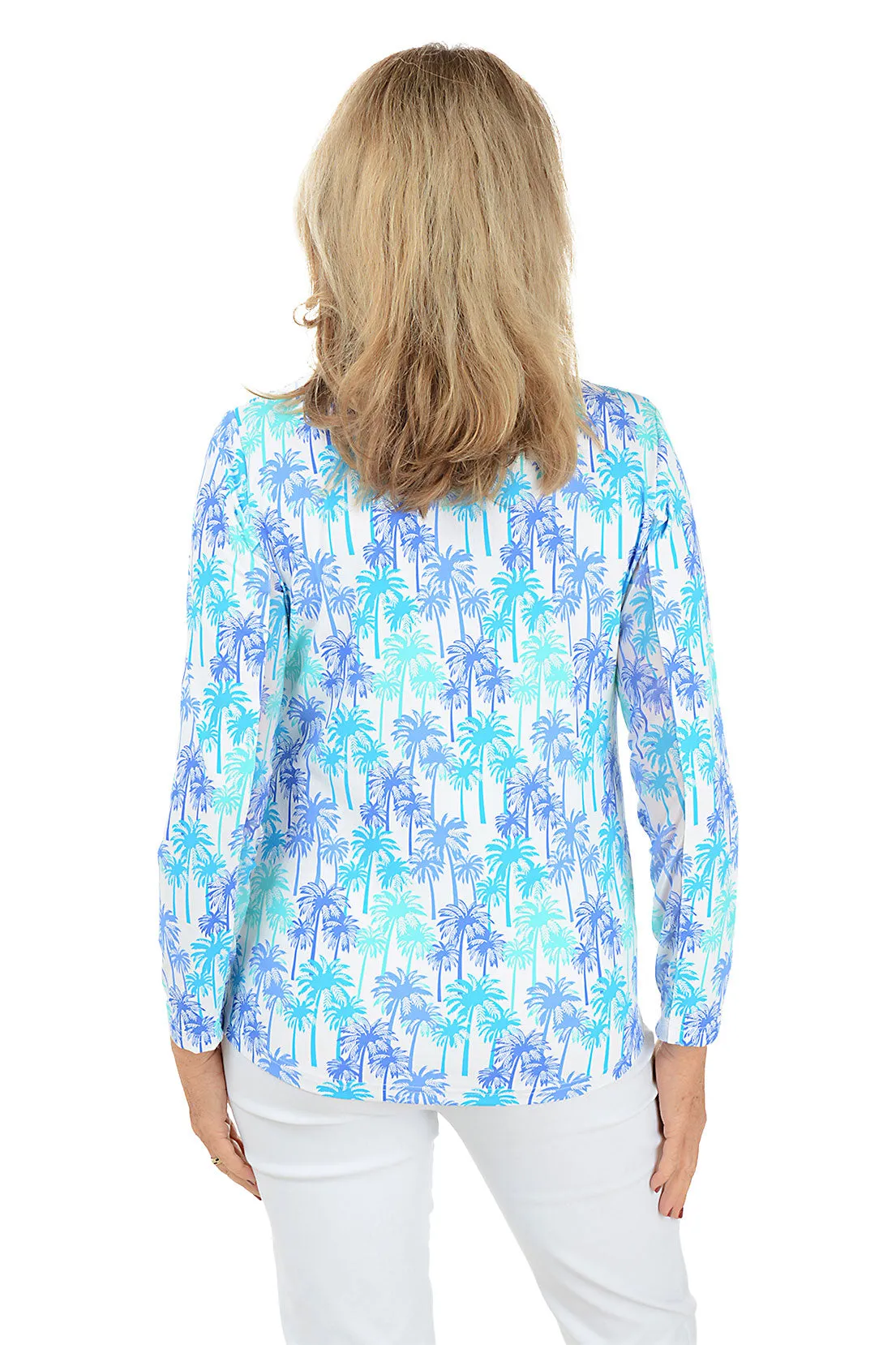 Daylight Palms Cooling UPF50  Mock Neck Top