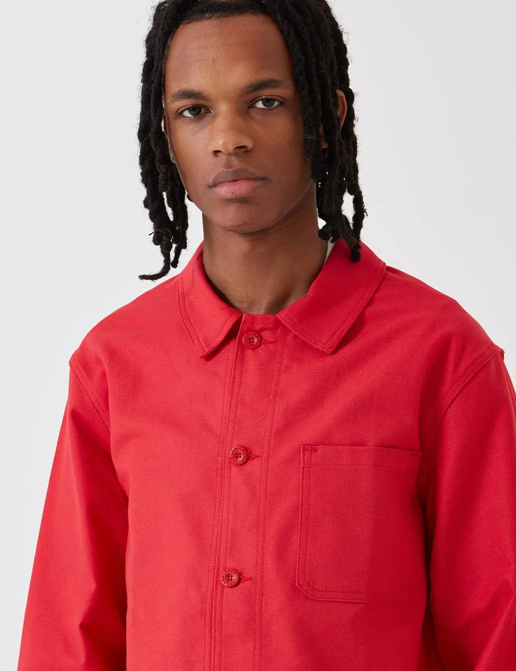 Doorbuster Le Laboureur Cotton Work Jacket - Red  Going Fast!