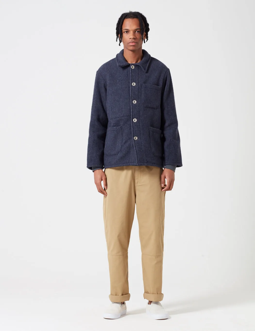 Doorbuster Le Laboureur Wool Work Jacket - Navy  Last Chance!