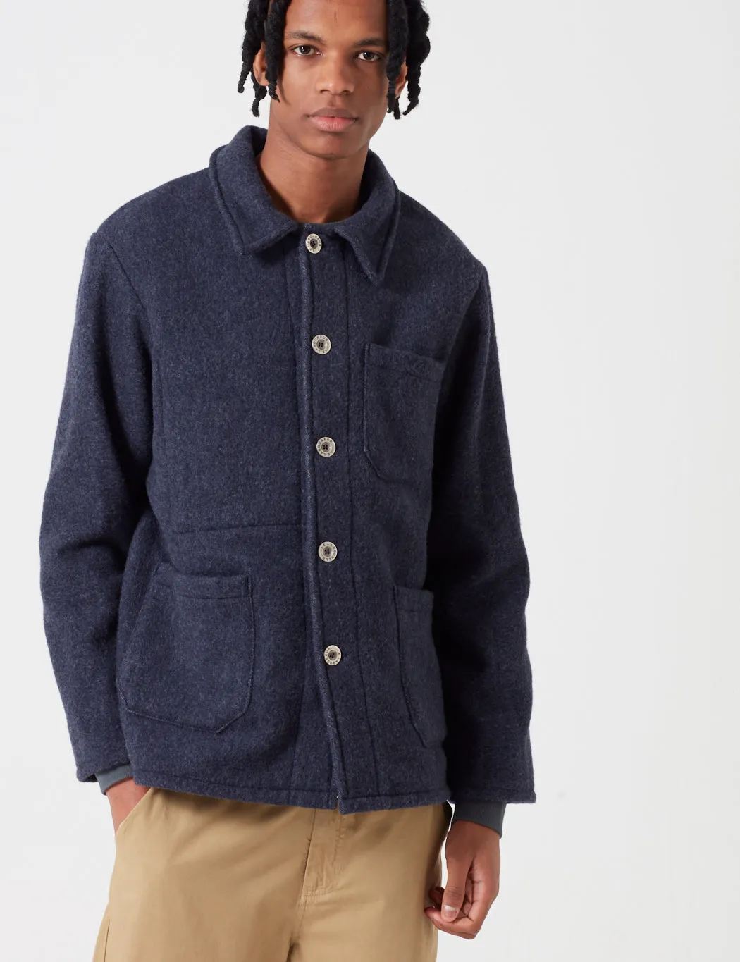 Doorbuster Le Laboureur Wool Work Jacket - Navy  Last Chance!