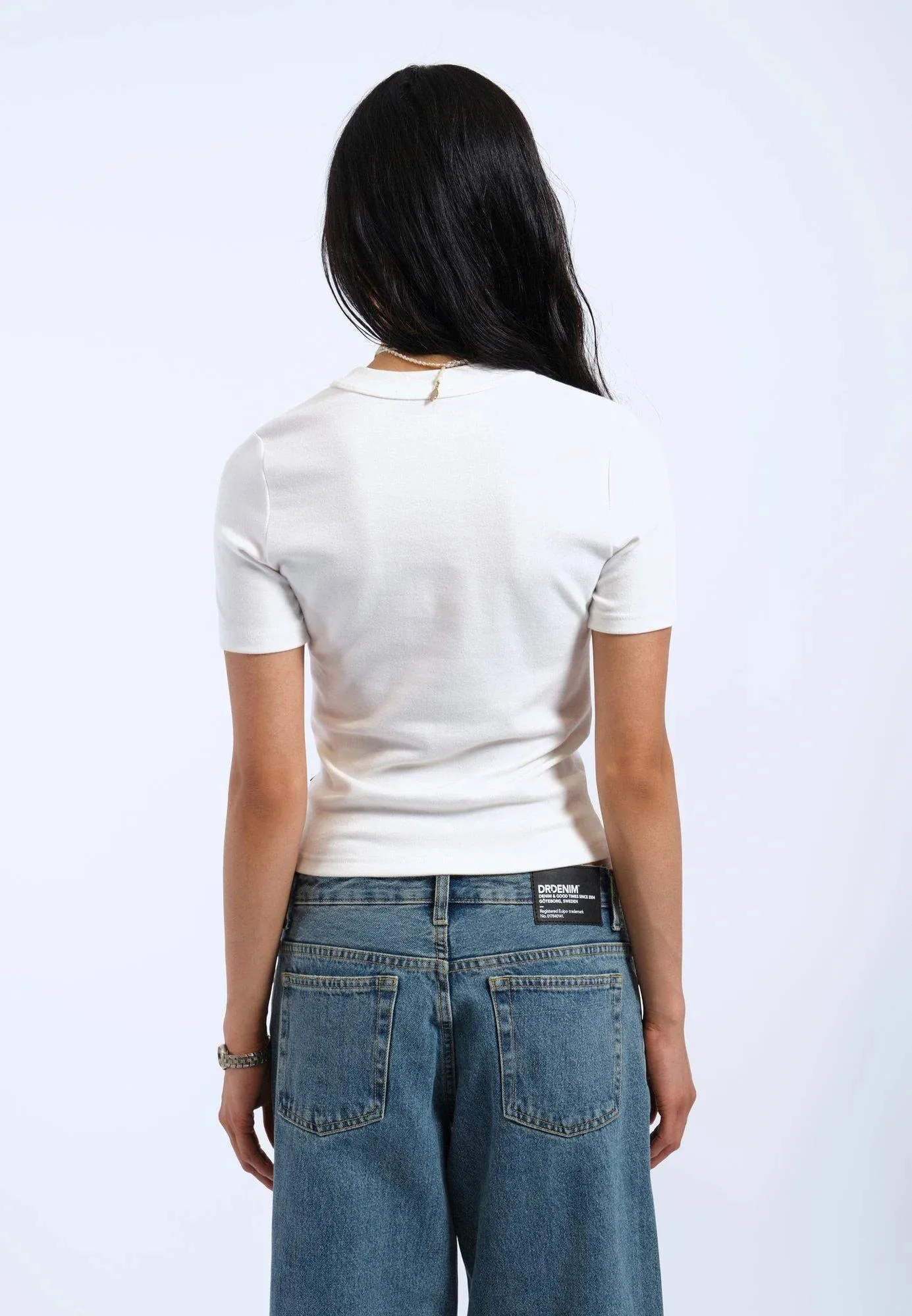 DR DENIM - T-SHIRT KENNA - BLANC CASSÉ - PÉ25