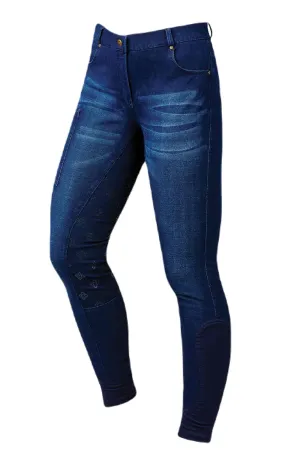 2025 Equestrian Fashion –Dublin Shona Full Grip Silicone Print Denim Breeches
