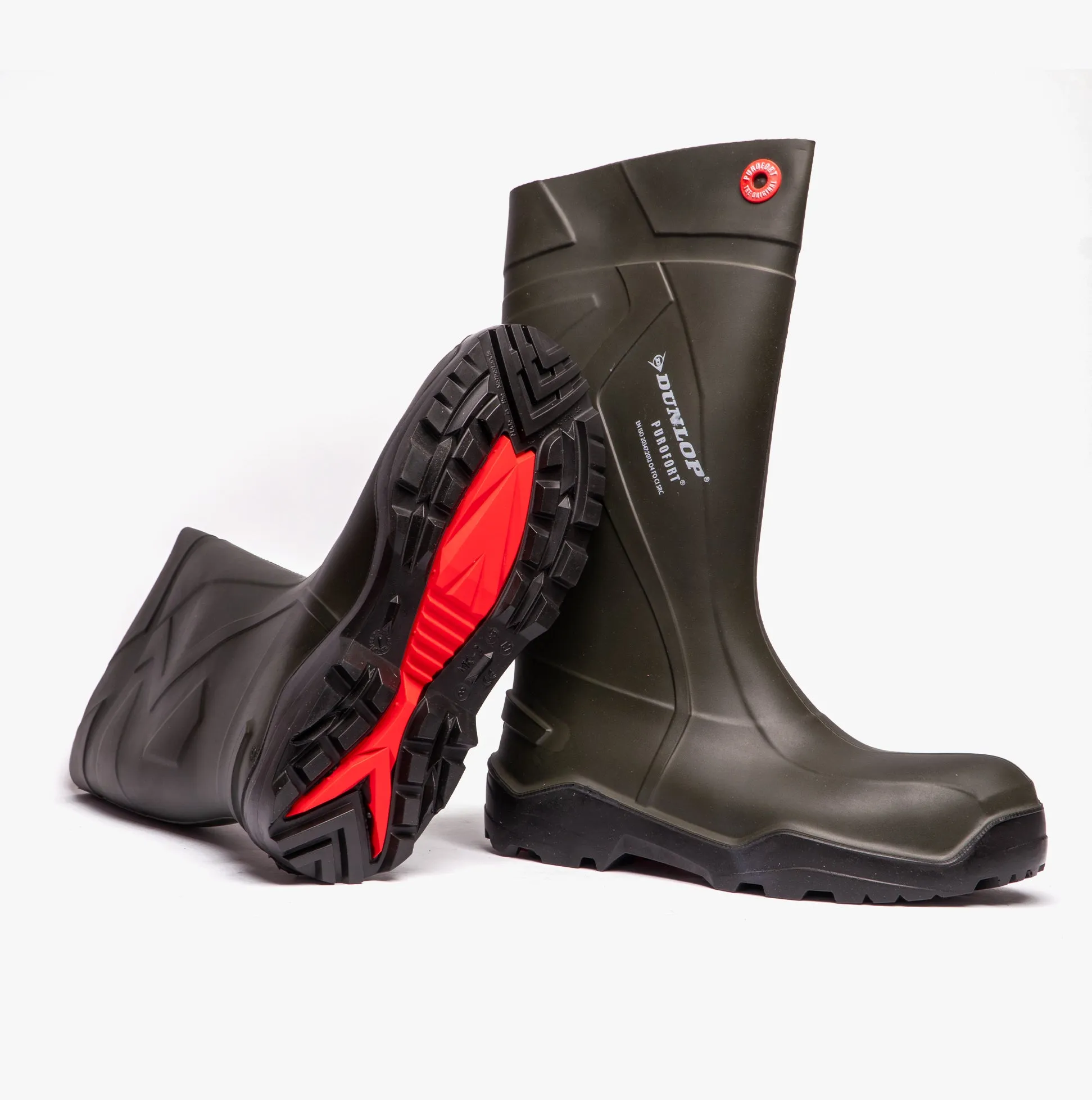 Dunlop PUROFORT  Unisex Non-Safety Wellington Boots Green
