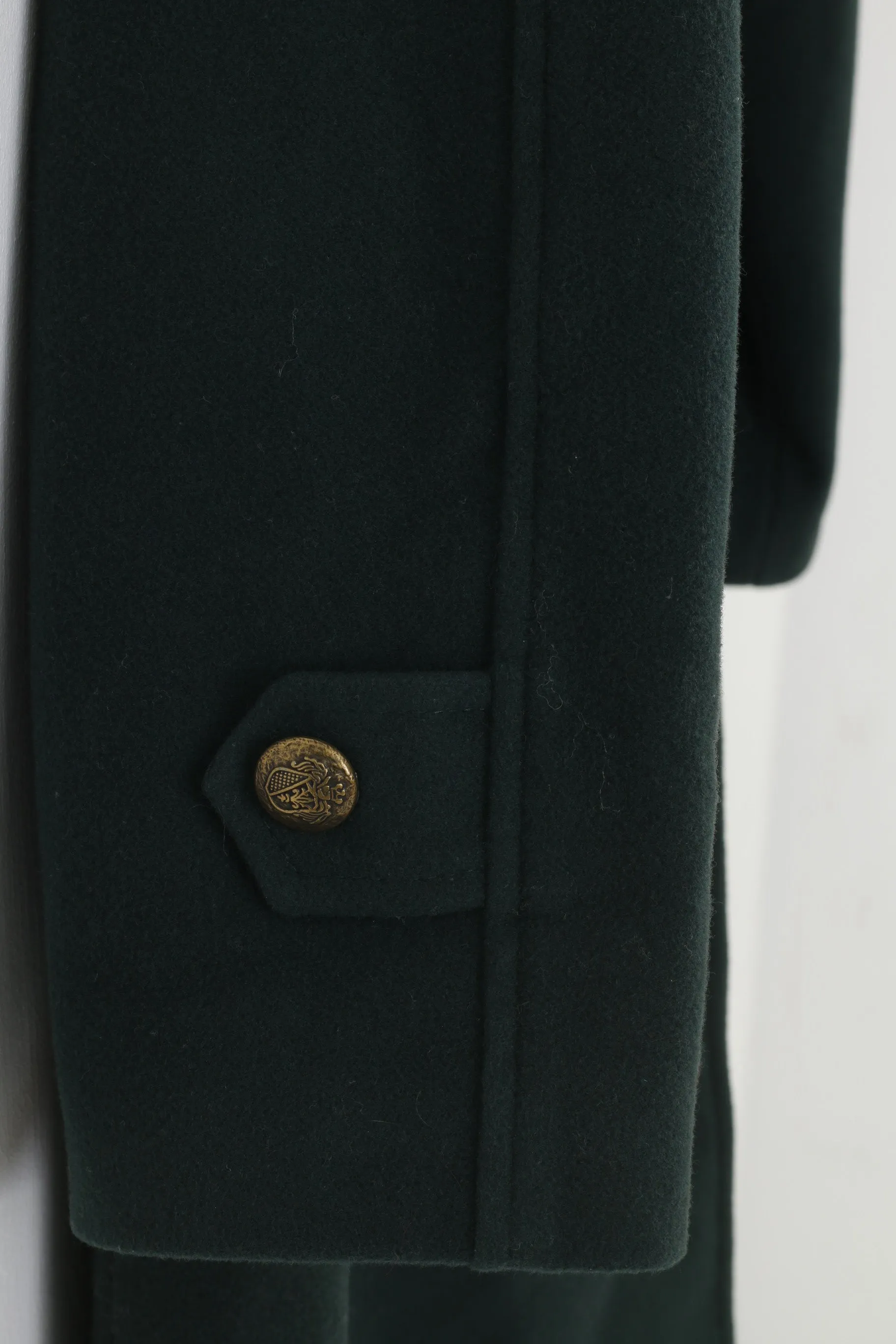 Edinburgh Woman 42 XL Coat Khaki Wool Bottom Collar Vintage Top
