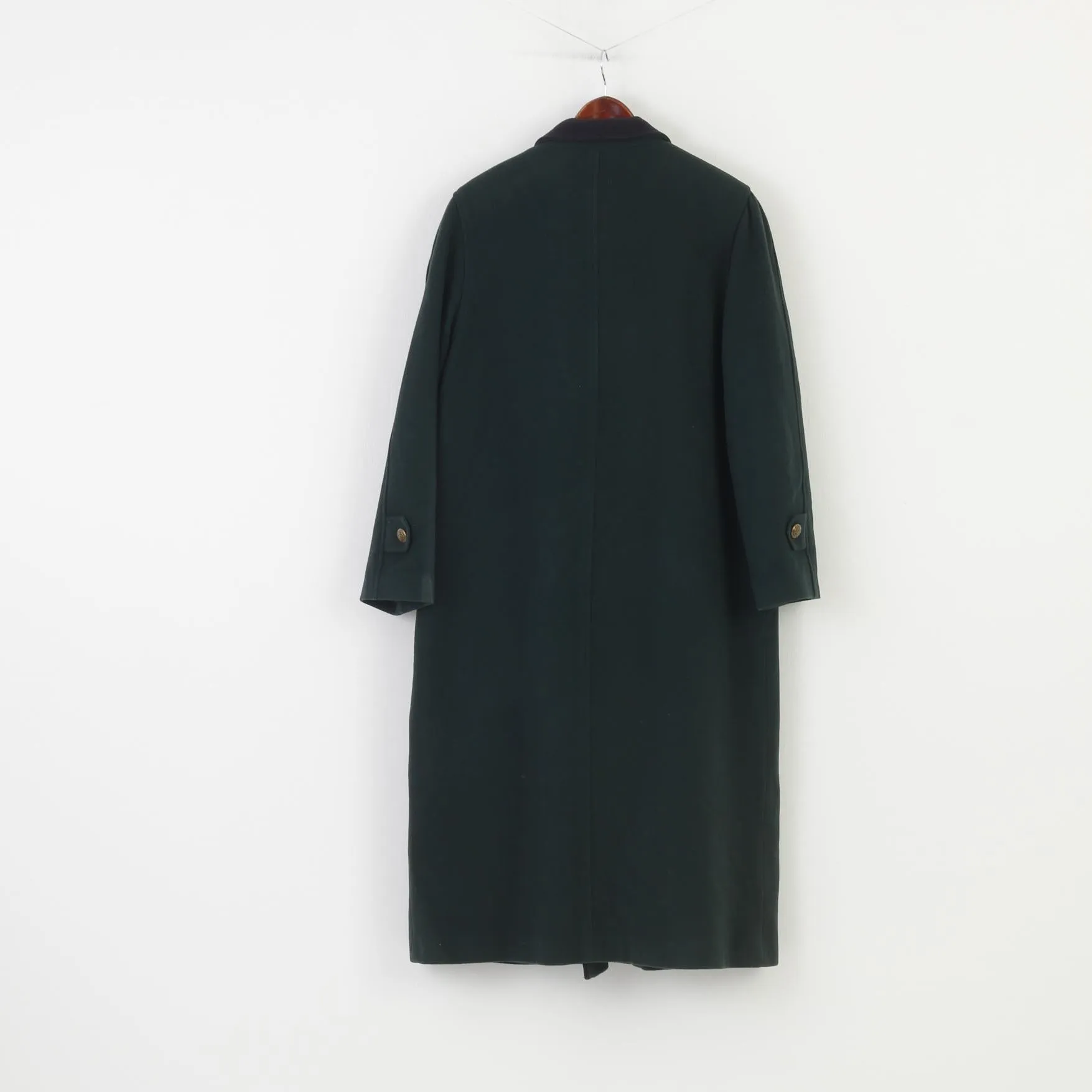 Edinburgh Woman 42 XL Coat Khaki Wool Bottom Collar Vintage Top