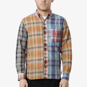 Editors Pick Beams Plus Button Down Madras Panel Shirt  Today Only!