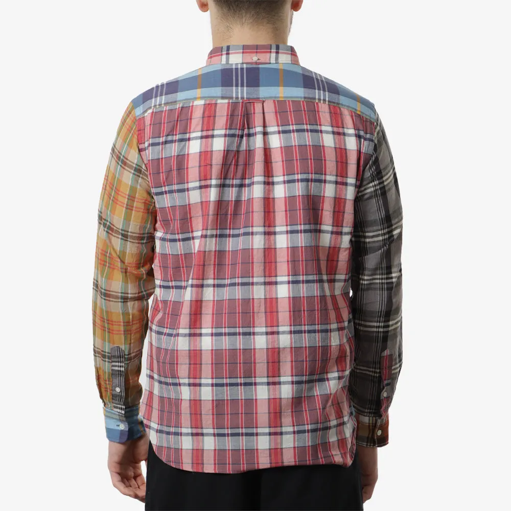 Editors Pick Beams Plus Button Down Madras Panel Shirt  Today Only!