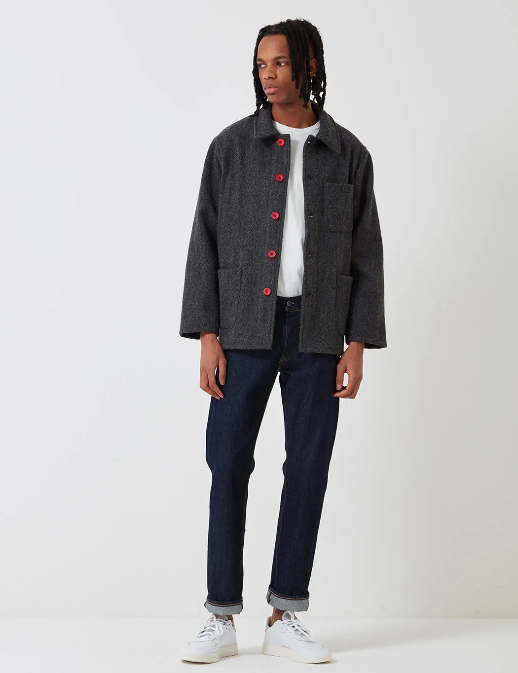 Editors Pick Le Laboureur Wool Work Jacket - Grey  Last Few Pieces!