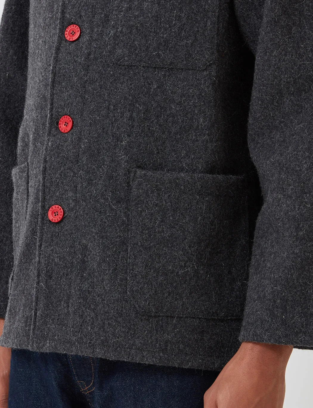 Editors Pick Le Laboureur Wool Work Jacket - Grey  Last Few Pieces!