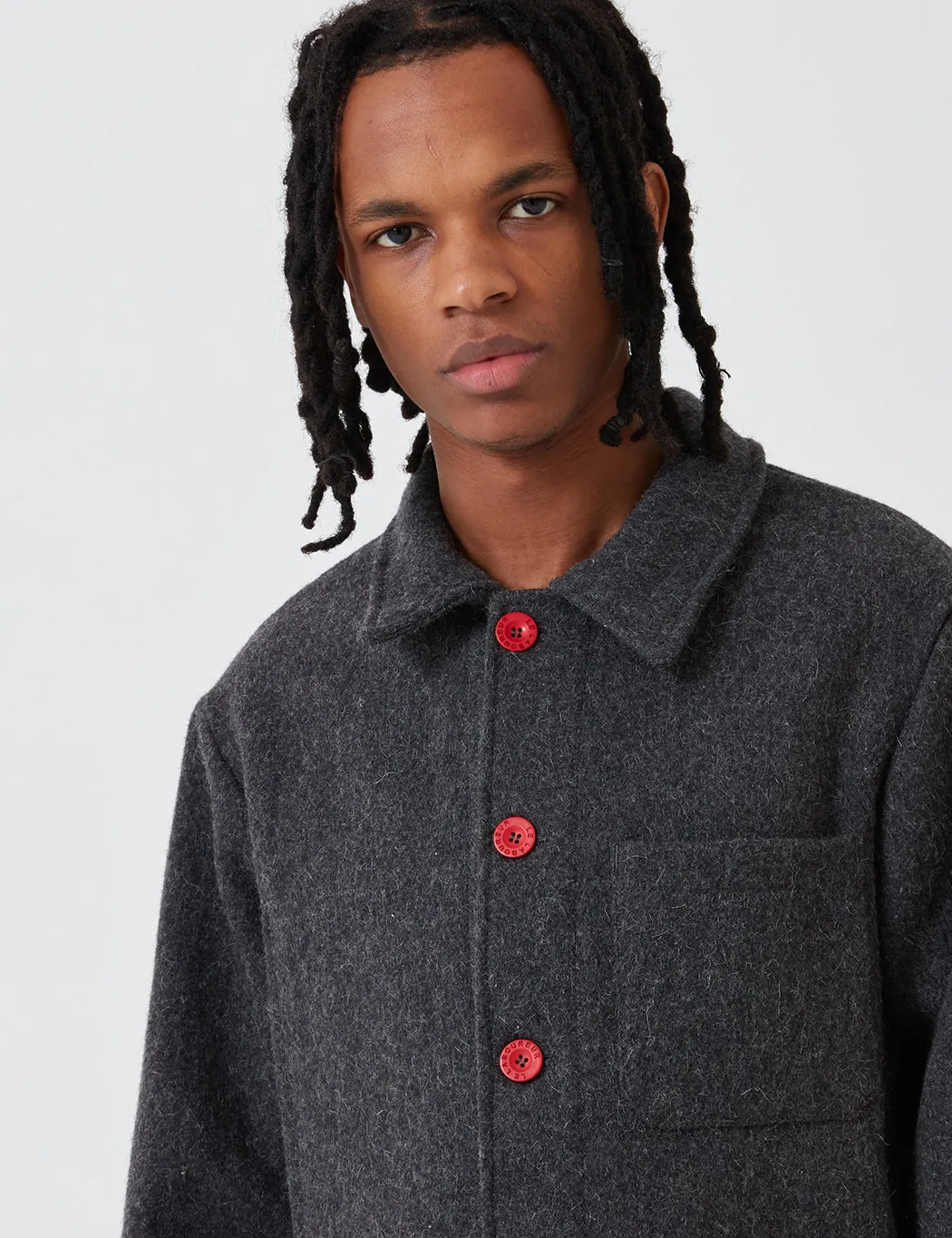 Editors Pick Le Laboureur Wool Work Jacket - Grey  Last Few Pieces!