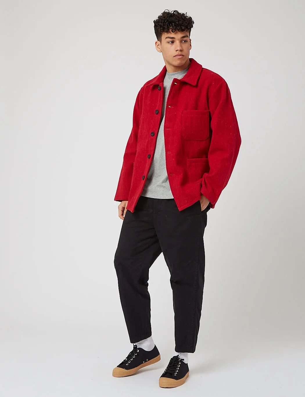 Editors Pick Le Laboureur Wool Work Jacket - Red  Almost Gone!