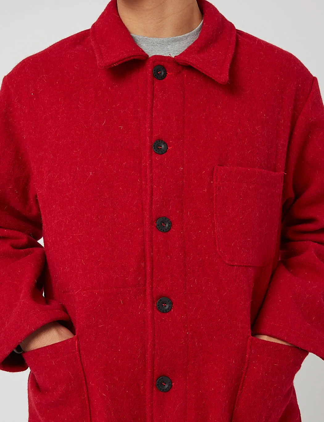 Editors Pick Le Laboureur Wool Work Jacket - Red  Almost Gone!