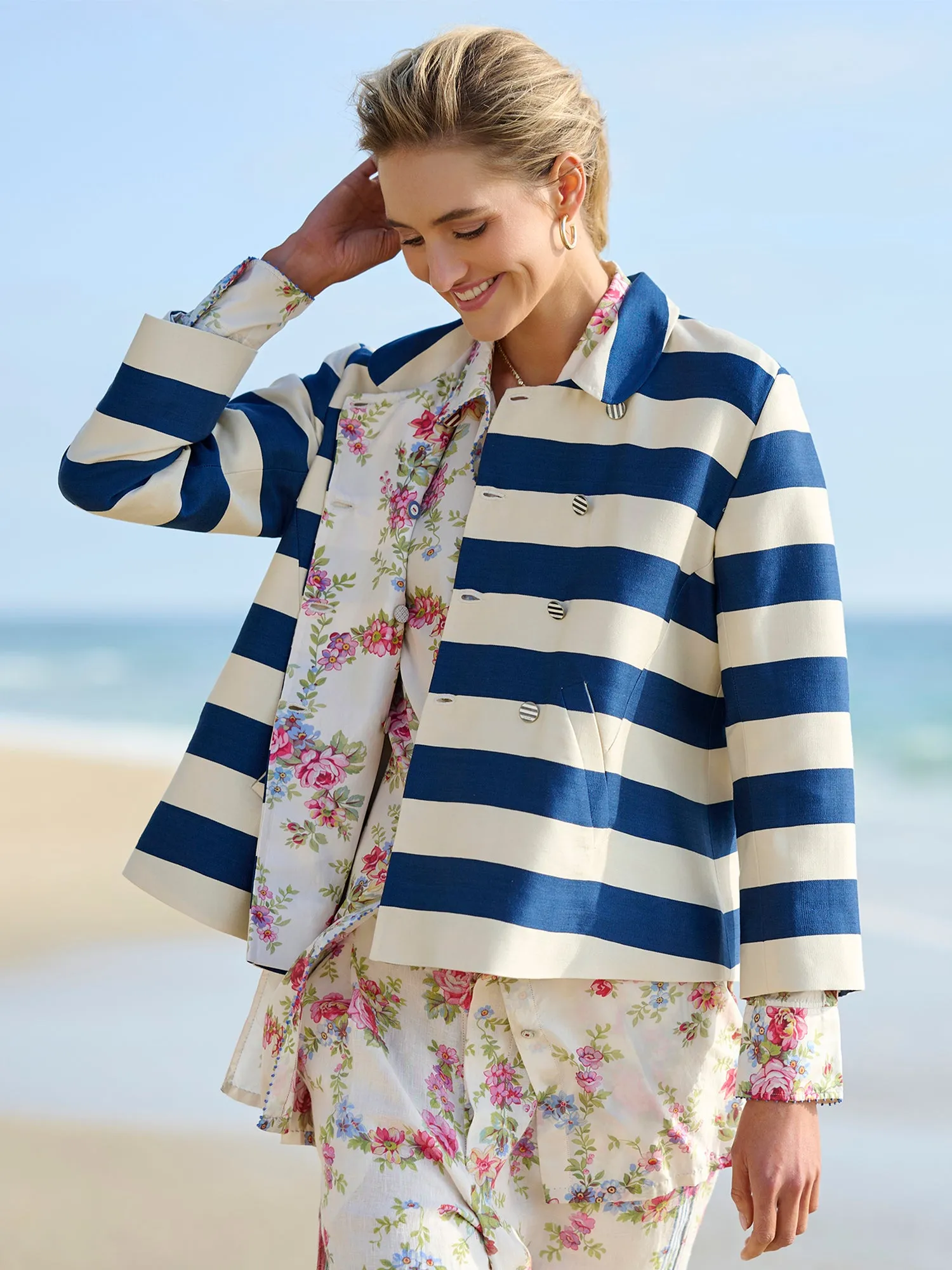 Elvi Stripe Reversible Jacket