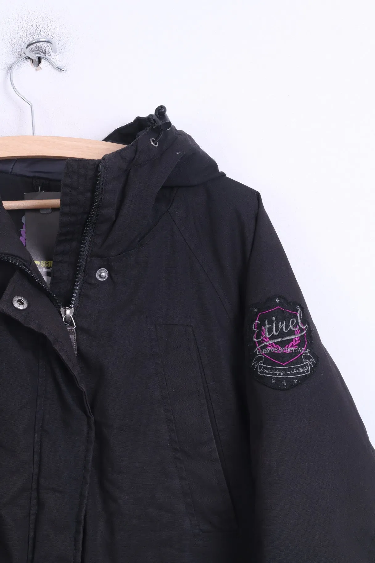 Etirel Campus Sportswear Womens M Jacket Padded Winter Hood Black