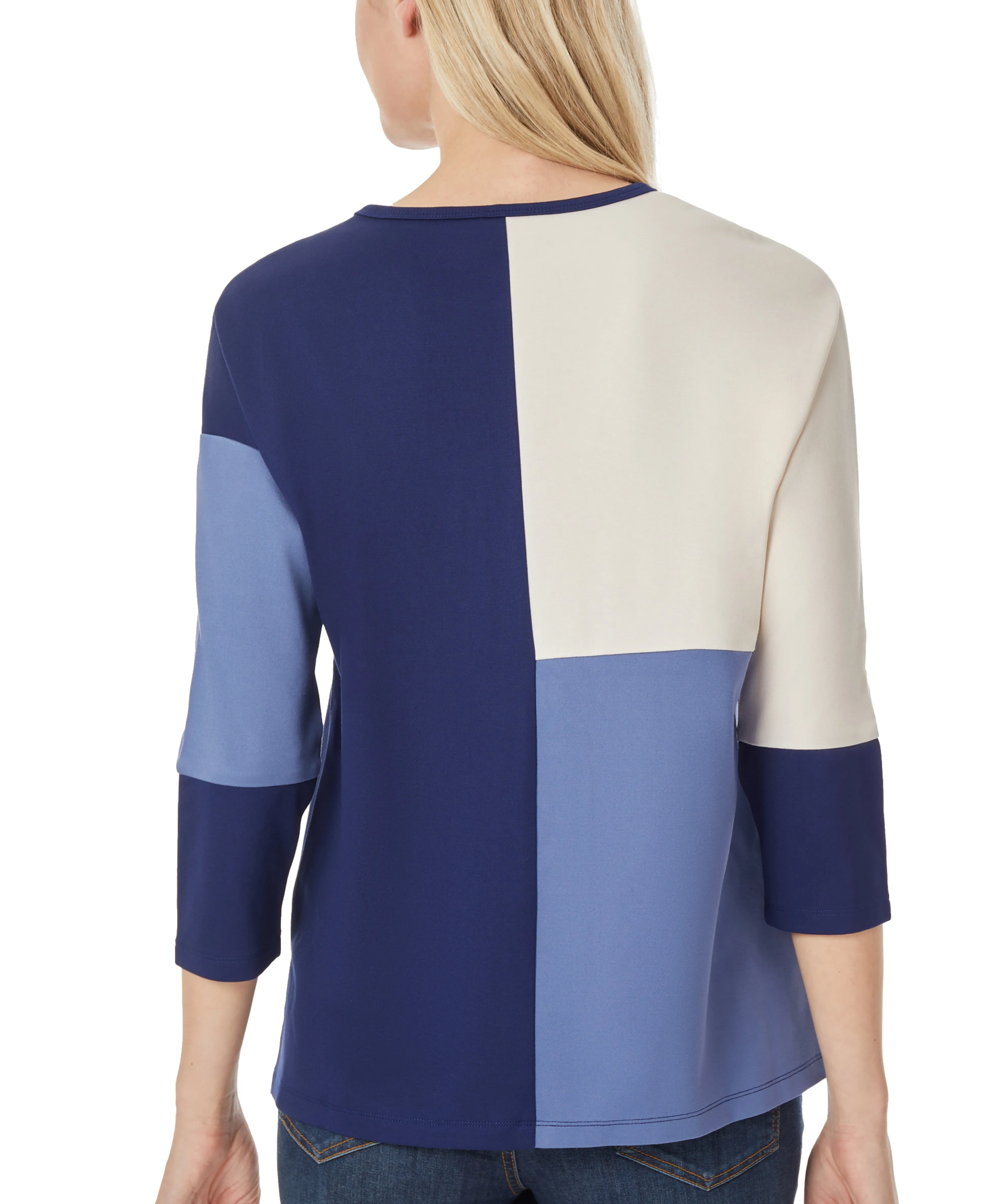 Exclusive Colorblocked 3/4 Dolman Sleeve Pullover  Stylish & Comfortable