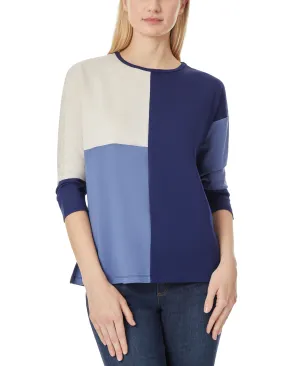 Exclusive Colorblocked 3/4 Dolman Sleeve Pullover  Stylish & Comfortable