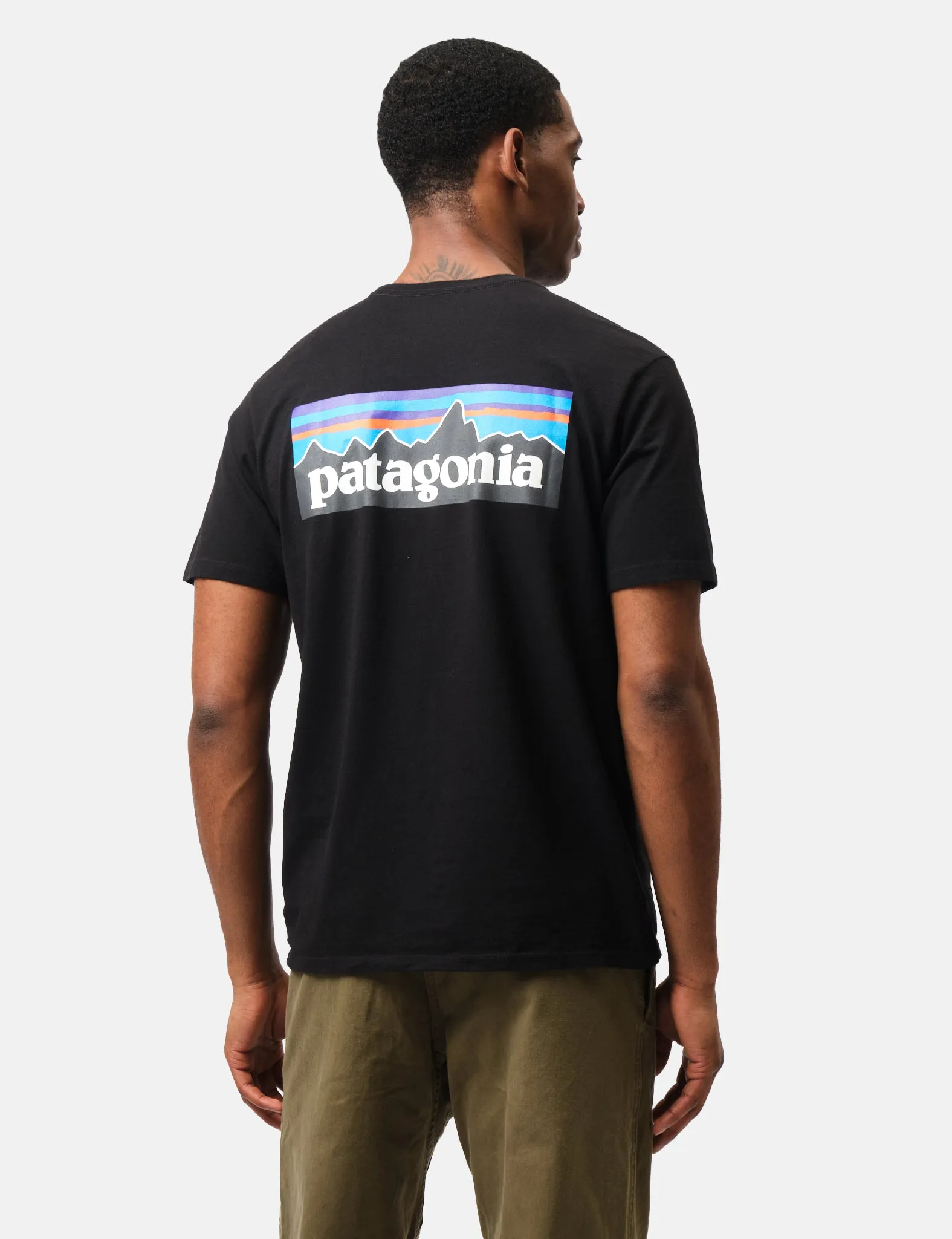 Final Few Patagonia P-6 Logo Responsibili-Tee T-Shirt - Black  Almost Gone!