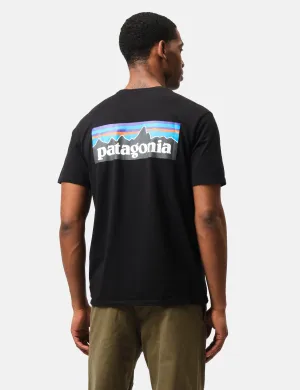 Final Few Patagonia P-6 Logo Responsibili-Tee T-Shirt - Black  Almost Gone!