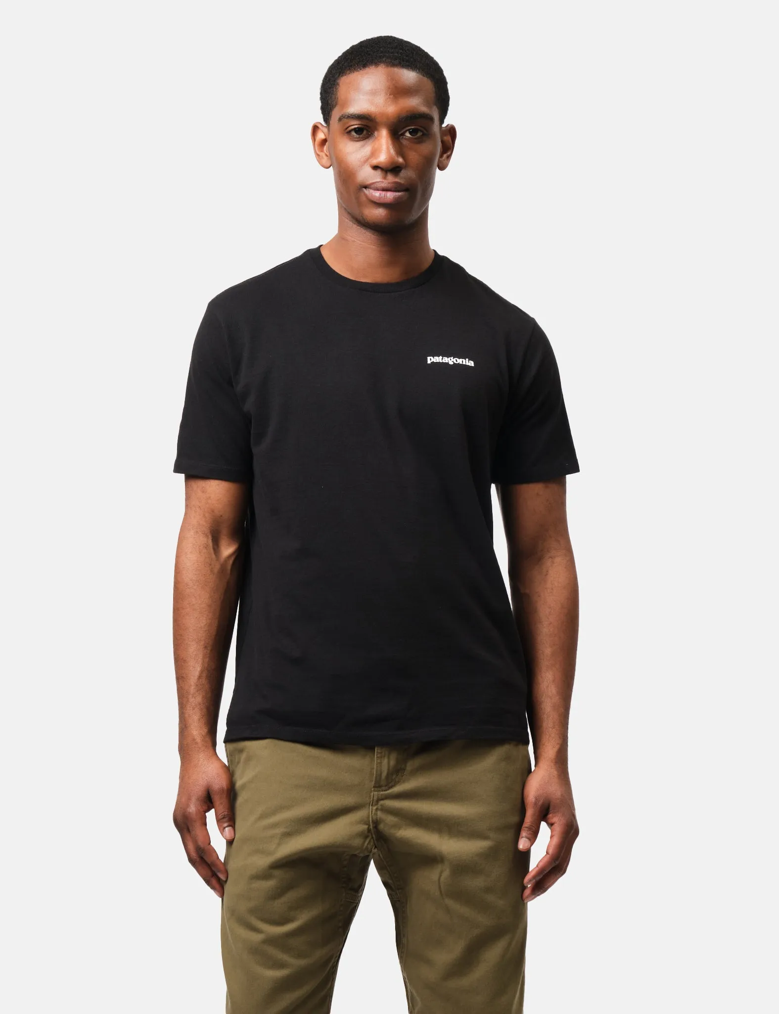 Final Few Patagonia P-6 Logo Responsibili-Tee T-Shirt - Black  Almost Gone!