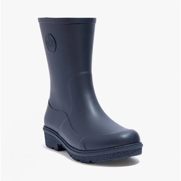 FitFlop WONDERWELLY SHORT Womens Rubber Wellington Boots Midnight Navy