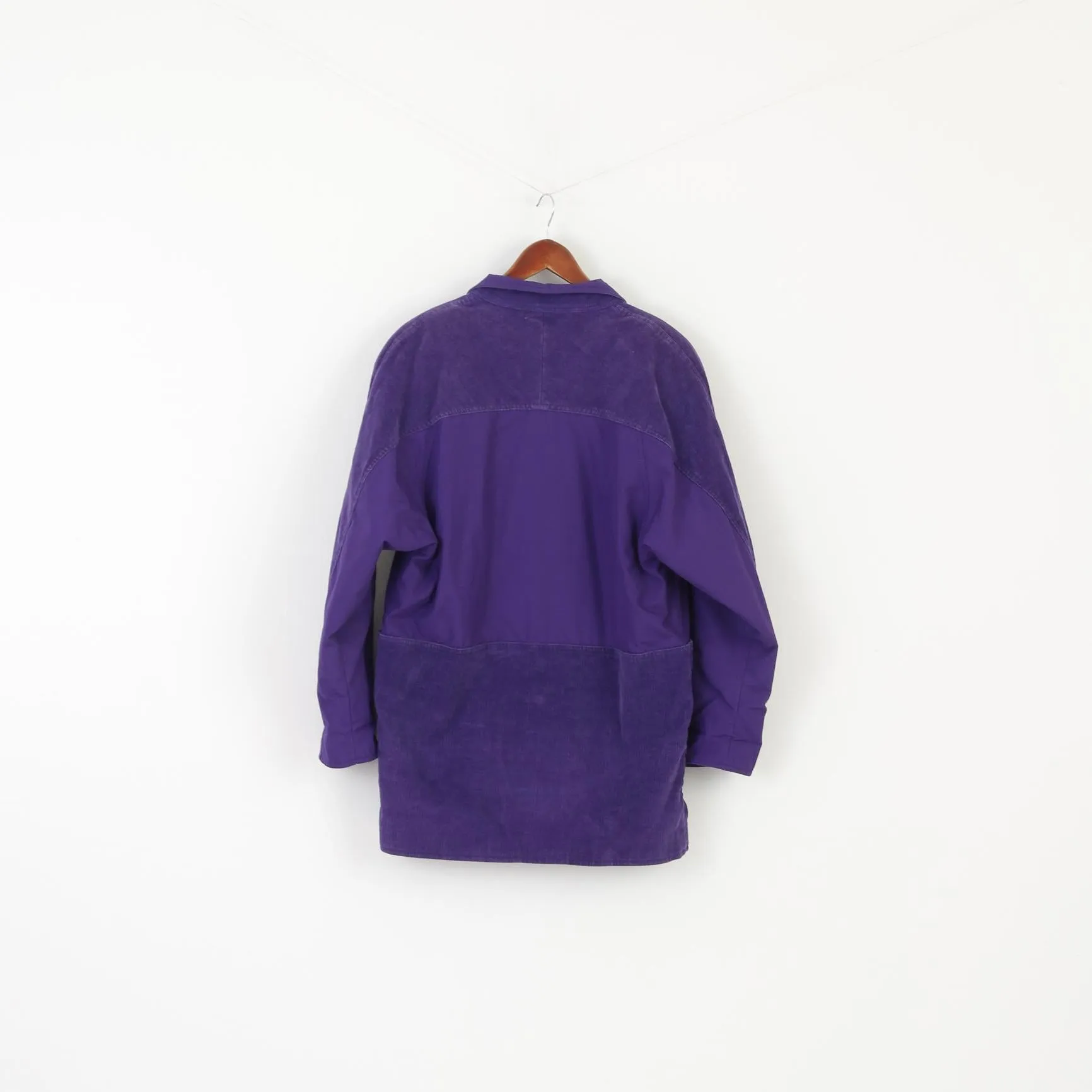 Four Seasons Of London Women 10 38 M Jacket Purple Cotton Padded Shoulder Pads Top