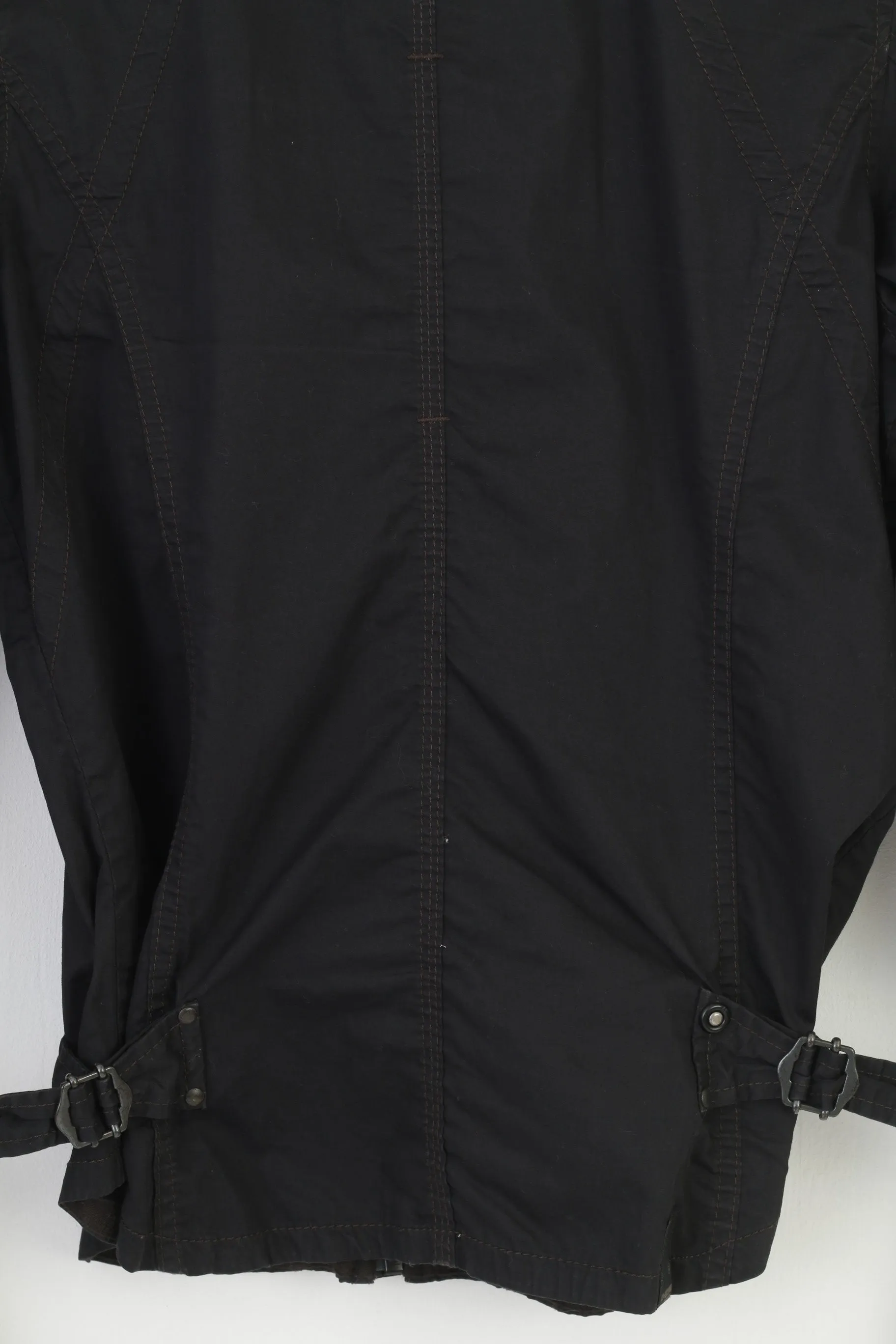 G-Star Men L Jacket Black Cotton Full Zipper Vintage Regulation Raw Denim Top