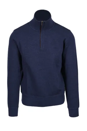 Gant D1.sacker Rib Half Zip Dark Jeans Blue Melange
