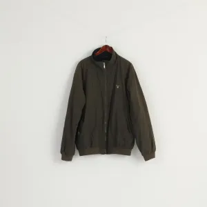 GANT Men 3XL Jacket Green Newport Cotton Nylon Blend Bomber Zip Up Sport Top