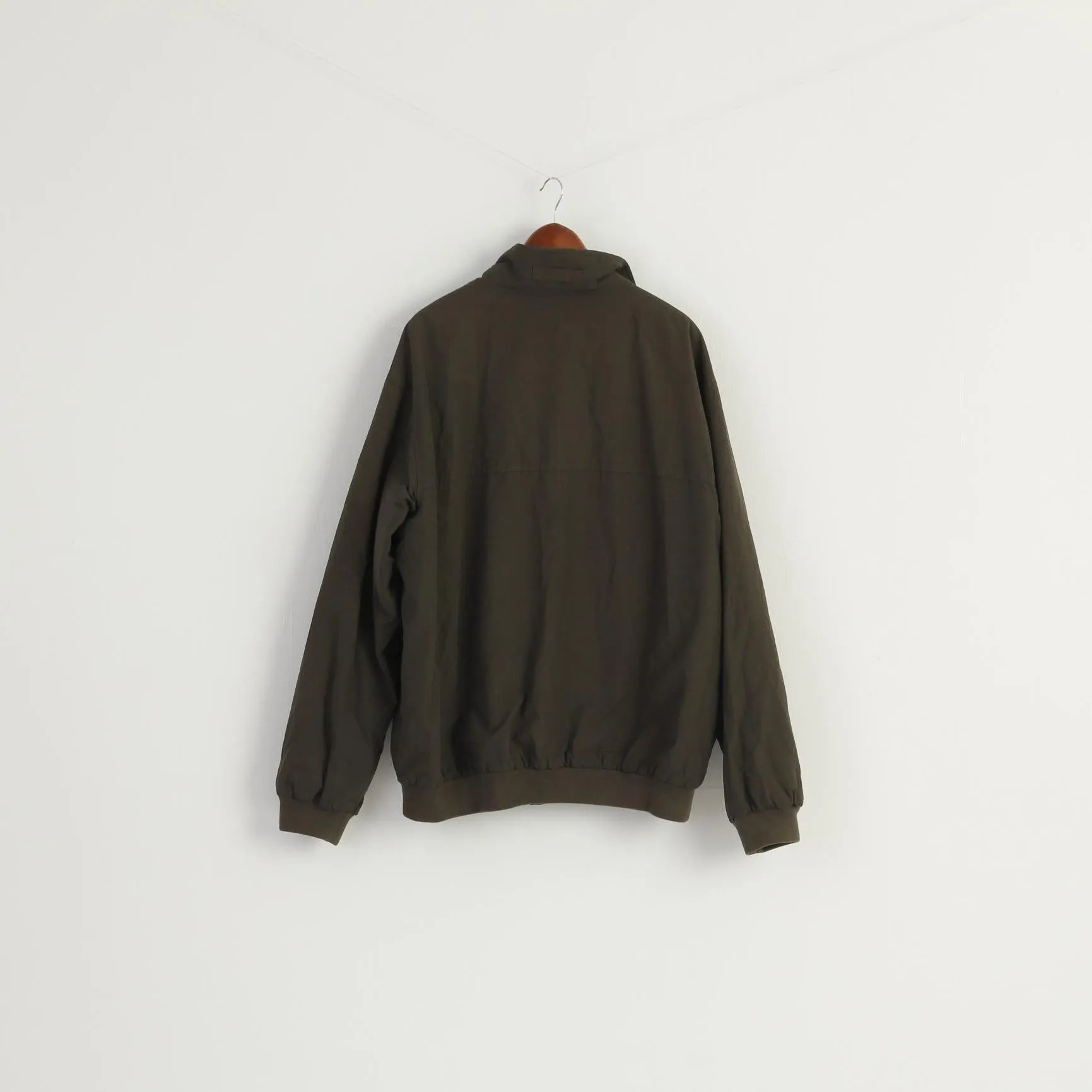 GANT Men 3XL Jacket Green Newport Cotton Nylon Blend Bomber Zip Up Sport Top