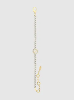 Gold Logo Tennis Bracelet Guess