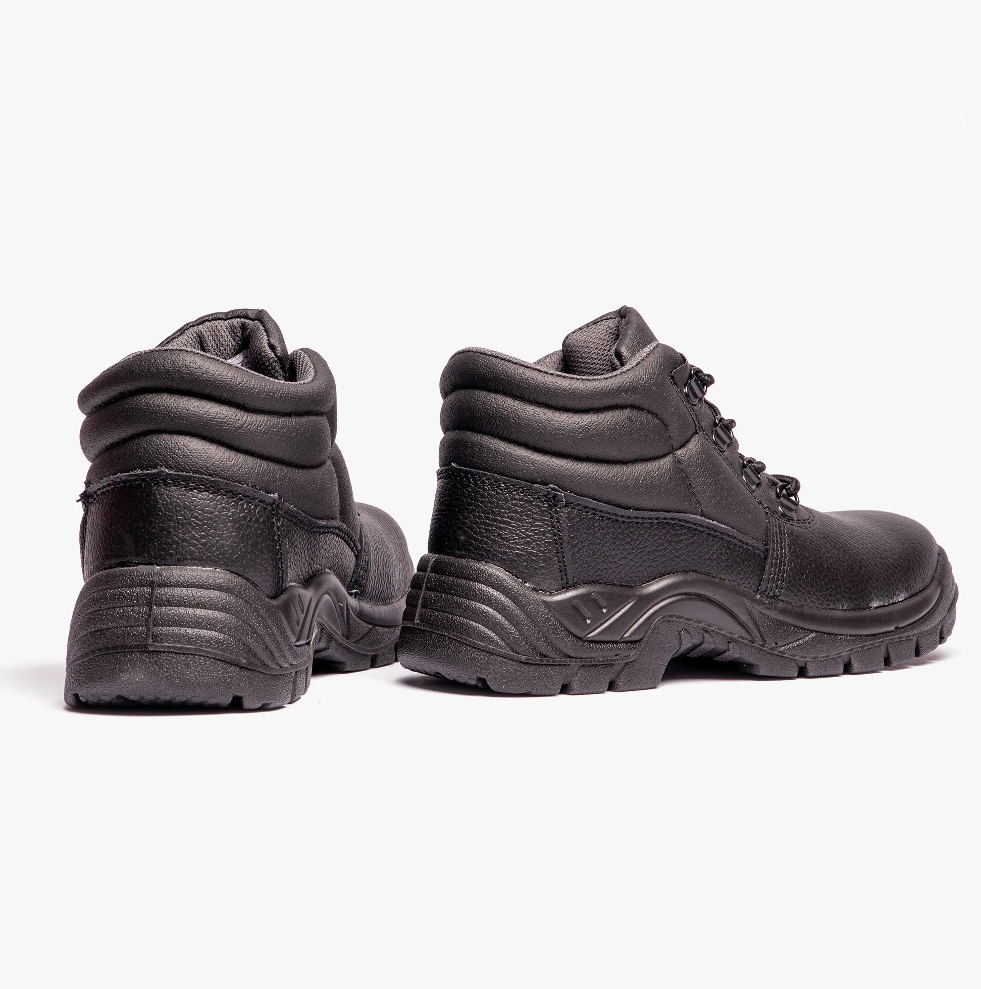 Grafters M9536A Unisex Leather Chukka Safety Boots Black