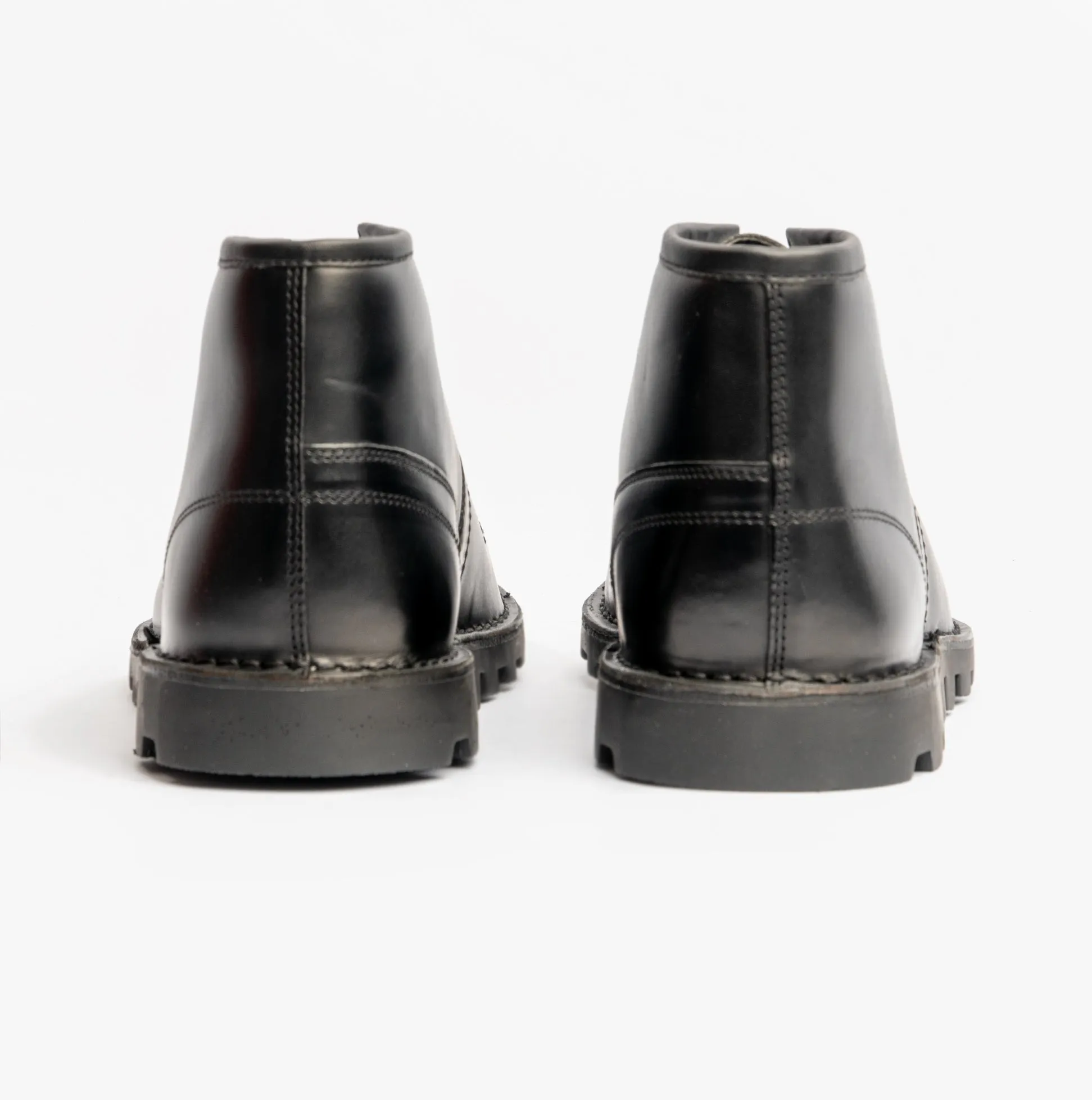 Grafters UNISEX Original Leather Monkey Boots Black